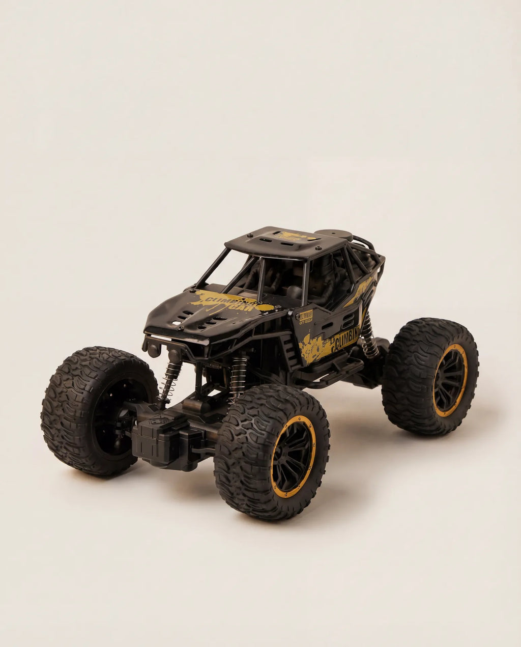 Monster truck rock crawler on clean light studio background