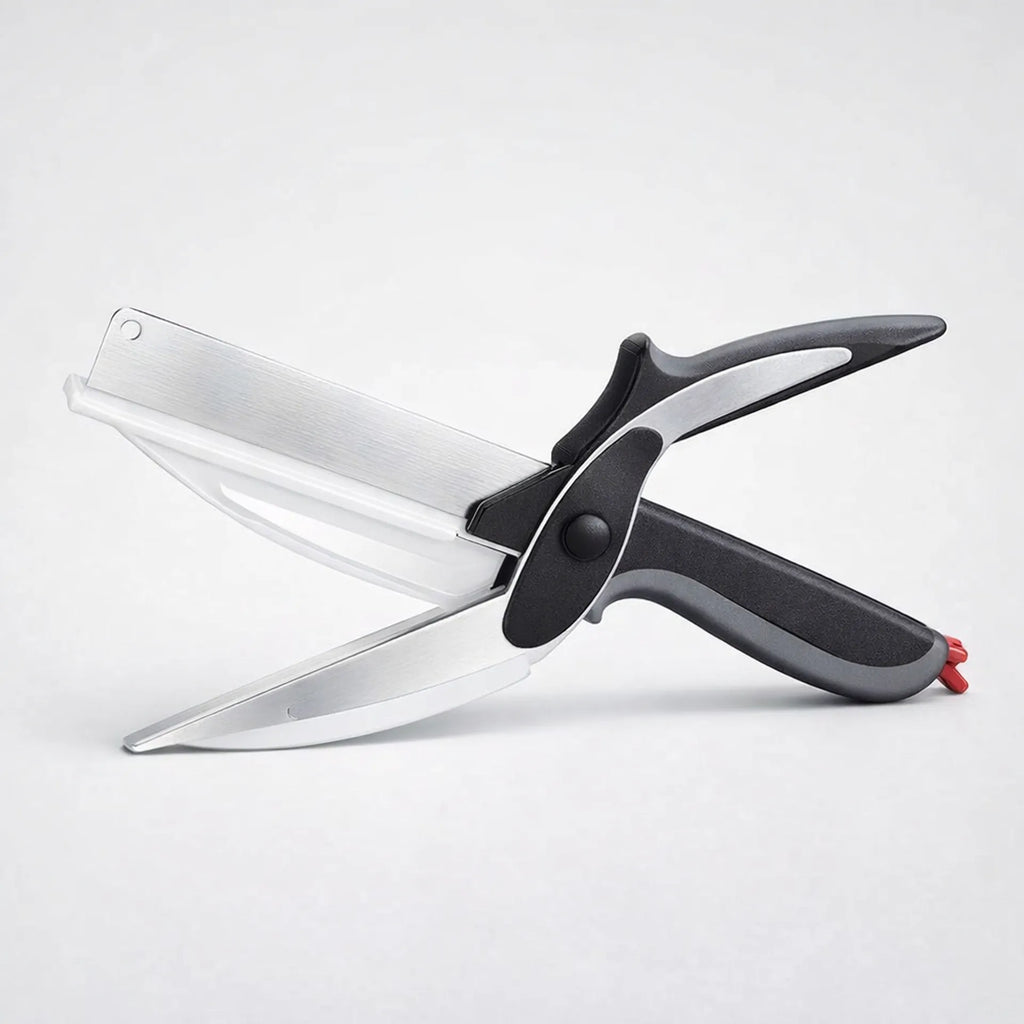 2 in 1 cleaver cutter on clean light studio background